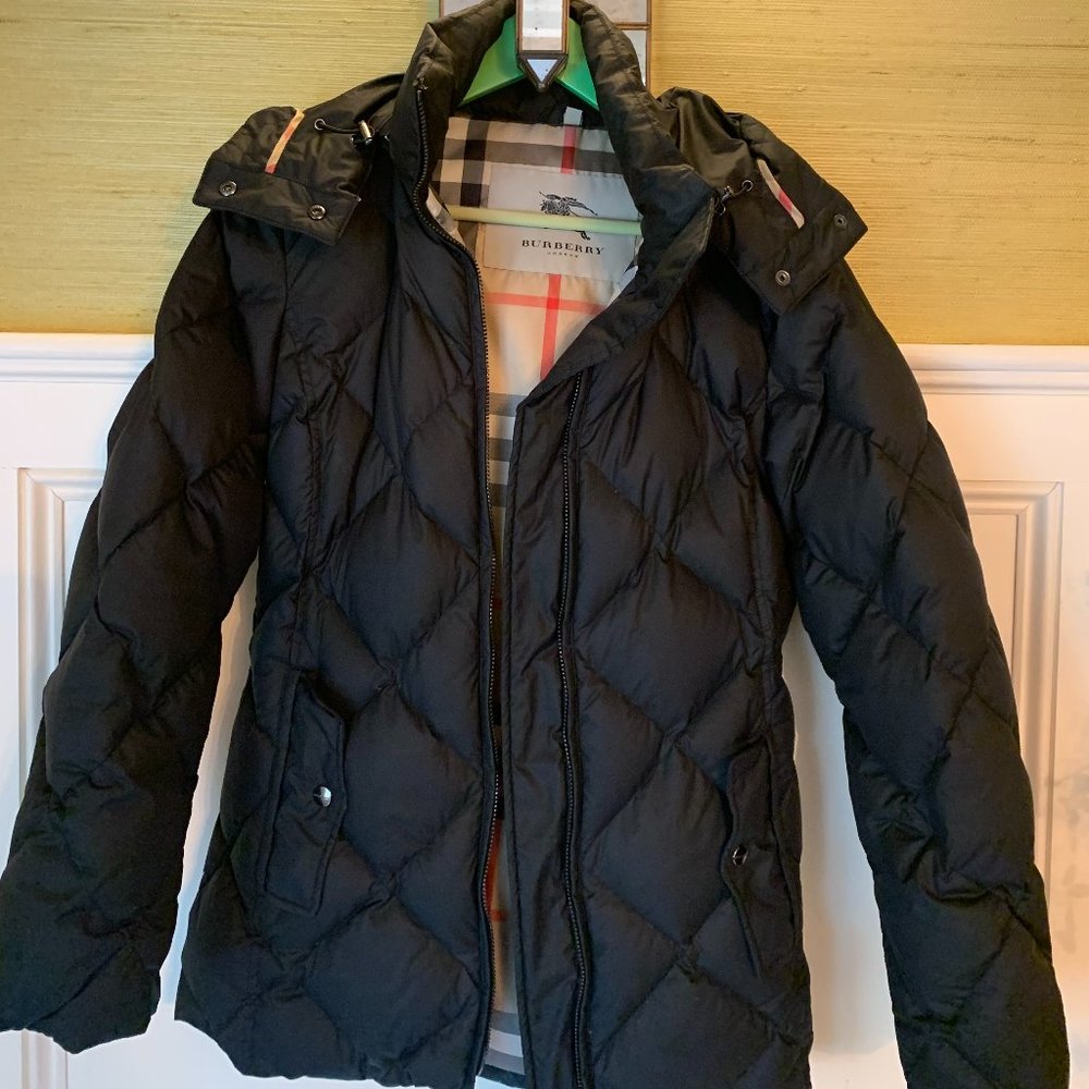 Burberry Black Puffer XS Like New